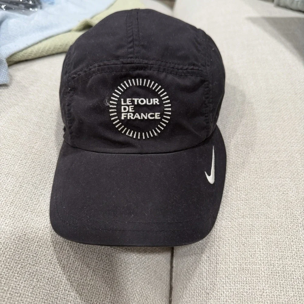 VTG Nike 5 Panel Black Le Tour De France Cycling Tailwind 2000 Adjustable Hat